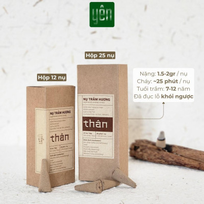 Nụ Trầm Hương Yên Loại Thân Sạch Tự Nhiên Ít Khói An Toàn Dùng Thiền Thờ Cúng Thư Giãn