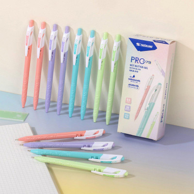 Hộp 20 Bút Gel B - Butter Gel PRO-079 - Thiên Long GELB-018 - Mực xanh (Mẫu Màu Thân Bút Giao Ngẫu Nhiên)