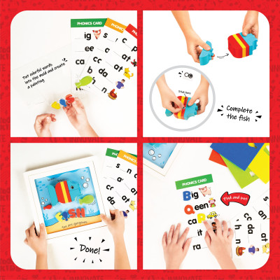 Đồ Chơi Bộ Lắp Ráp Khung Tranh Cá TOONYKIDS - Đồ Chơi Thông Minh Cho Bé - Creative Picture Farme TN00522 [Tặng Kèm Sticker]