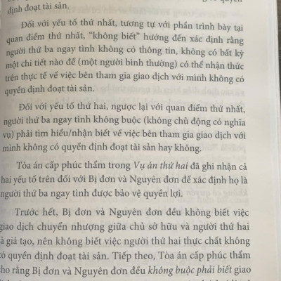 Bảo vệ quyền lợi của người thứ ba ngay tình (sách chuyên khảo)