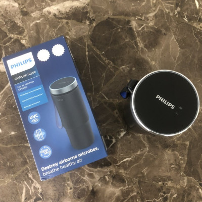 Máy khủ mùi và lọc không khí trên ô tô dạng cốc thương hiệu Philips Hà Lan cao cấp GP5601 và GP5602 - Hàng Nhập Khẩu