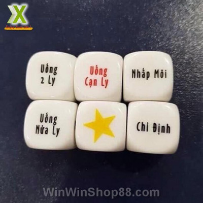 Xí ngầu uống bia tiếng Việt chơi ăn nhậu uống bia vui nhộn,1 viên xí ngầu ăn chơi uống bia cực kỳ vui nhộn- Winz.vn