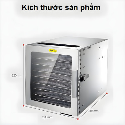 Máy sấy thực phẩm 8 khay thương hiệu Mỹ Septree DBC-08A01 công suất 500W - Hàng chính hãng