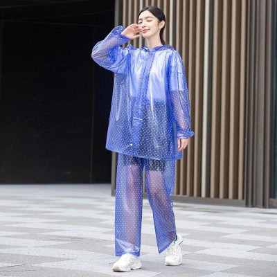 Bộ quần áo mưa chấm bi nhựa dẻo PVC chống thấm siêu bền - Hàng cao cấp