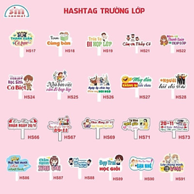 Hashtag cầm tay trường - lớp