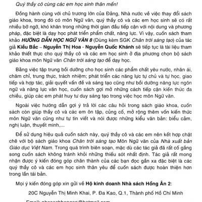 Hướng Dẫn Học Ngữ Văn 8 - Tập 2 (Dùng Kèm SGK Chân Trời Sáng Tạo)_HA