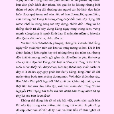 Tổng Bí Thư NGUYỄN PHÚ TRỌNG Với Niềm Tin Của Nhân Dân Trong Nước Và Sự Ủng Hộ Của Bạn Bè Quốc Tế - Báo Nhân Dân (Tuyển chọn)