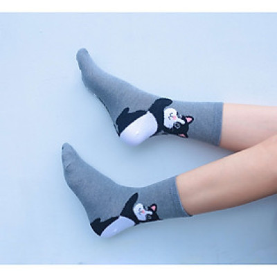 Tất vớ nữ cổ cao hình thú Kikiya cao cấp Hàn Quốc W-C-083