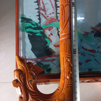 Gậy batong chống đi lại dành cho người già bằng gỗ hương đá kt dài 91×13×3,5cm