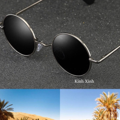 Kính mát Nam Nữ Mắt Tròn Thời Trang Cổ Điển - Hàng Cao cấp
