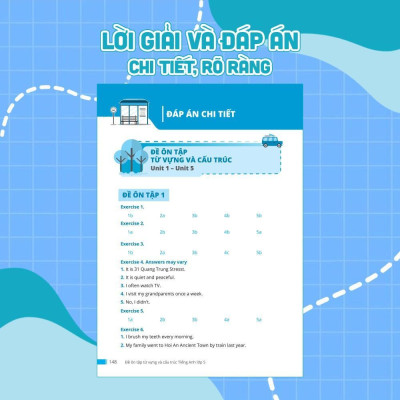 Sách - Đề Ôn Tập Từ Vựng Và Cấu Trúc Tiếng Anh Lớp 5 - Megabook