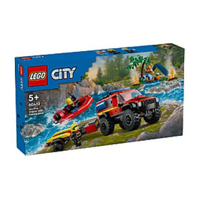 Đồ Chơi Lắp Ráp Xe Và Tàu Cứu Hỏa Chuyên Dụng LEGO CITY 60412 (301 chi tiết)