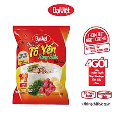 (Combo 10 gói) - Cháo Tổ Yến Cá Hồi Rong Biển Đại Việt - Gói 50Gr