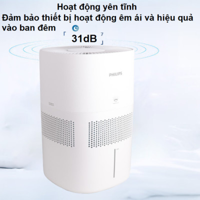 Máy tạo độ ẩm công nghệ NanoCloud UV khử khuẩn Philips HU5969 - Dùng cho phòng diện tích 85m2 - Hàng nhập khẩu