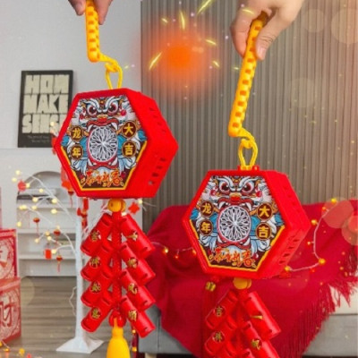 Đồ chơi Lễ Tết, Dây Phao Thổi Bong Bóng Có Đèn Led Vui Nhộn, Máy bắn phao hoa bằng xà bông, Phụ kiện trang trí Tết Năm Mới