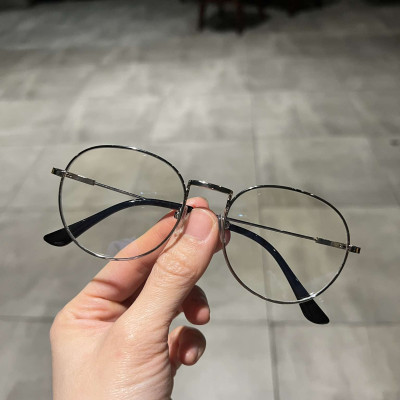 Kính vintage Mắt tròn nhỏ nam nữ (Màu bạc)