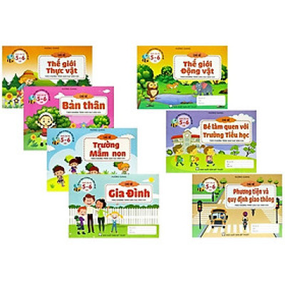 Sách - Bé Hoạt Động Và Khám Phá Theo Chủ Đề - Combo 7 Cuốn - Khang Việt Book