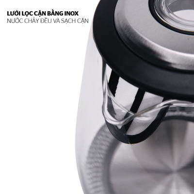 Ấm Siêu Tốc Thủy Tinh Sunhouse SHD1217- Hàng chính hãng