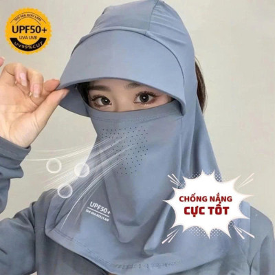 Mũ chống nắng chùm kín lụa băng thoáng khí mềm mát, chống tia UV , làm mát nhanh, chống nắng, thấm hút mồ hôi phù hợp cho cả nam và nữ
