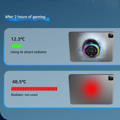 Tản nhiệt sò lạnh Led RGB TH06 PRo Ai Gaming siêu mát cho máy tính bảng hàng nhập khẩu