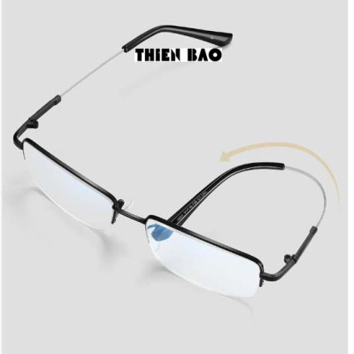 Kính lão thị, kính viễn thị Nam nữ  hàng đẹp xẻ cước KVM367 chống as xanh Gọng TITANIUM càng dẻo chuẩn độ