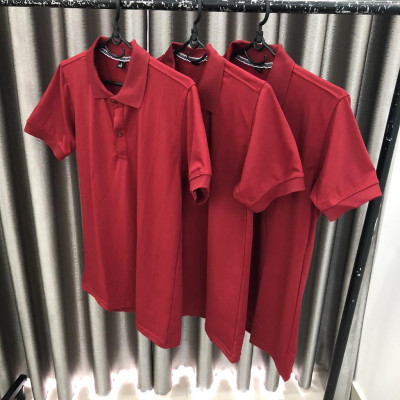 Áo Phông PoLo có cổ , Vải Mặc Mát Áo Thun Có Cổ Cá Sấu 4 Chiều Đỏ Đô