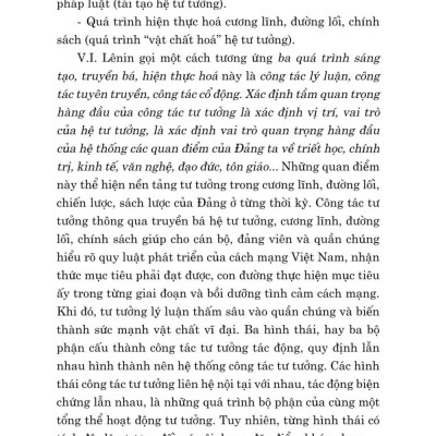 Công tác tư tưởng và những vấn đề đặt ra với công tác tư tưởng trong thời kỳ phát triển mới của đất nước ( Xuất bản lần thứ hai có chỉnh sửa)