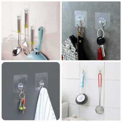  COMBO 10 MÓC NHỰA DÁN TƯỜNG CHỊU LỰC TRONG SUỐT