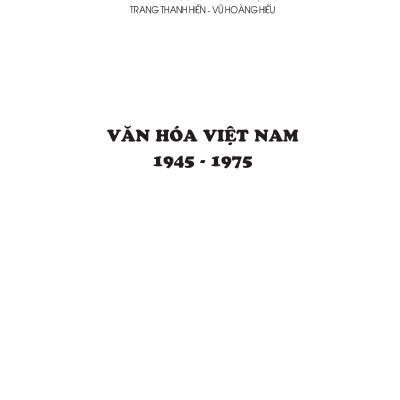 Văn Hóa Việt Nam (1945 - 1975)