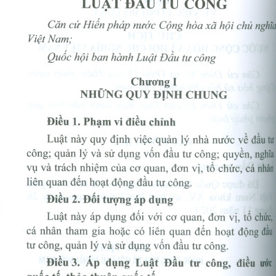 Luật Đầu Tư Công Năm 2024