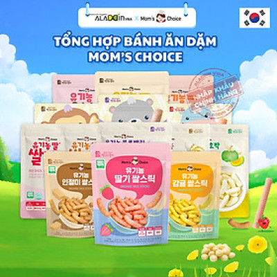 Bánh ăn dặm cho bé 6 tháng Moms Choice từ gạo hữu cơ Hàn Quốc - ALADDINVINA