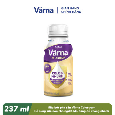 Thùng Sữa Non Pha Sẵn Värna Colostrum (24 Chai x 237ml) - Sữa Cho Người Già Tăng Cường Đề Kháng