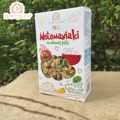 Mì nui rau củ cho bé hình xe động cơ Bartolini 250g