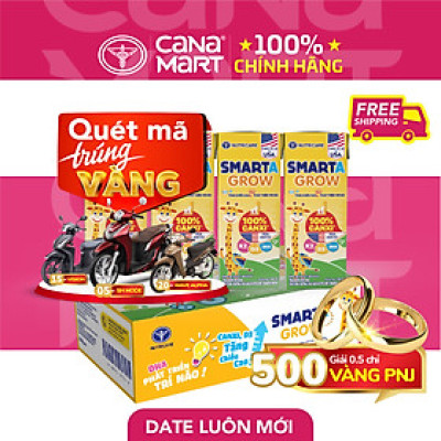 Thùng sữa nước Nutricare Smarta Grow dinh dưỡng cho trẻ thấp còi (180ml)