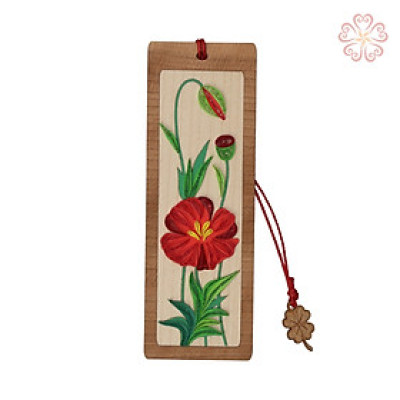 Bookmark giấy xoắn - chú gà trống - size 13.5 x 5.3 cm