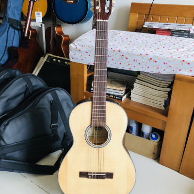 Đàn guitar classic mini DVE70C size 3/4 đàn ghita dành cho trẻ em + Tặng giá trình, Bao da phụ kiện đàn guitar