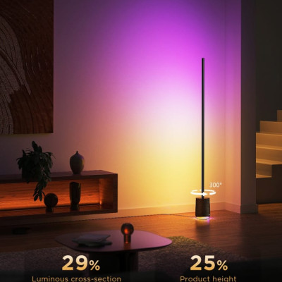 Đèn LED góc tường Govee RGBICWW Floor Lamp Pro H6079 | Cảm biến âm thanh kết hợp tiếng ồn trắng