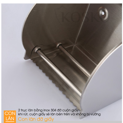 Hộp đựng giấy vệ sinh KOSKO chất liệu inox 304, hộp đựng giấy vệ sinh đa năng làm kệ nhà tắm, hộp đựng giấy inox 304, giấy vệ sinh treo tường