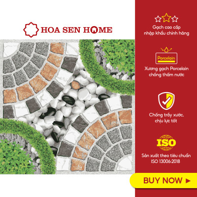 Gạch sân vườn bán sứ LUSTILE VNRHY0500500005 bề mặt sugar, độ hút nước thấp, kích thước 500mmx500mm, thùng 6 viên - Hàng chính hãng