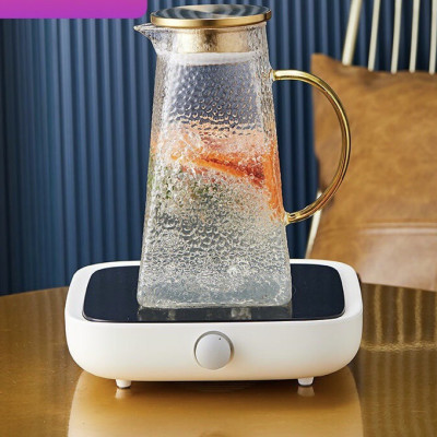 BỘ BÌNH THỦY TINH CHỊU NHIỆT CAO CẤP  ĐỰNG NƯỚC UỐNG KÈM 6 CỐC QUAI VÀNG ( 1 BÌNH + 6 CỐC) - VD6