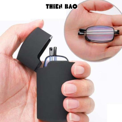 Kính lão thị, viễn thị Nam nữ gọn nhẹ KVN44 tròng Nhật bản gọng rút chuẩn độ cao cấp mini