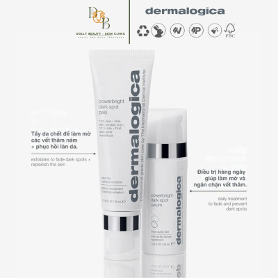 POWERBRIGHT DARK SPOT PEEL cải thiện sắc tố, giúp sáng, mịn, đều màu da của Dermalogica