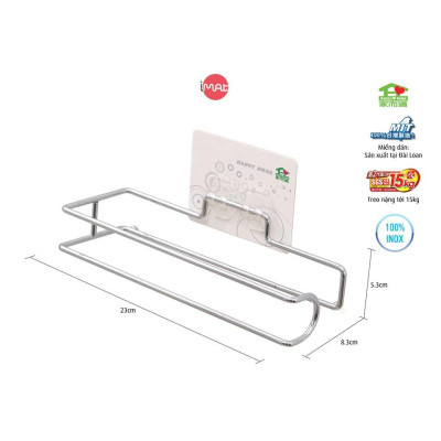 iMat Giá treo giấy cuộn nhà bếp, bóng dính thoải mái, dính trên mọi bề mặt