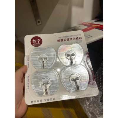 Vỉ móc dán tường cường lực siêu dính, móc treo quần áo túi xách vật dụng nhà bếp