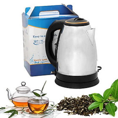 Ấm siêu tốc ELECTRIC KETTLE 1.8L - Ruột ấm  bằng inox cao cấp không gỉ,  Tay cầm cách nhiệt - Công suất lớn 1500W  Hàng chính hãng