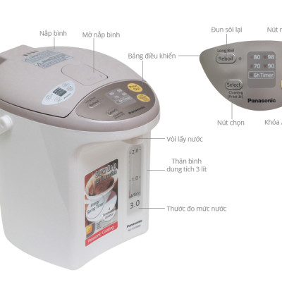 Bình Thủy Điện Panasonic PABT-NC-EG3000CSY 3L - Hàng chính hãng