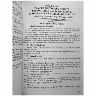 Sách Phương Pháp Xác Định Giá Đất, Bảng Giá Đất Và Định Giá Đất Cụ Thể theo Nghị định số 71/2024/NĐ-CP (V2459T)