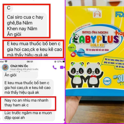 COMBO SIRO ĂN NGON BABYPLUS KÈM GẤU XINH