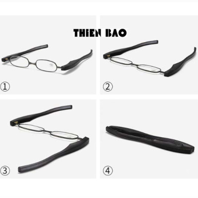 Kính lão thị viễn thị, kính đọc sách xoay 360 độ tròng Nhật siêu gọn bỏ túi Nam nữ KV1X HÀNG ĐẸP cứng cáp loại I