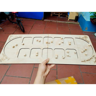 Ô Ăn Quan Bằng Gỗ Trò Chơi Dân Gian Bàn Ô Ăn Quan Cờ Ô Quan Gấp Gọn-  Trò Chơi Tuổi Thơ - HÀNG CHÍNH HÃNG MINIIN